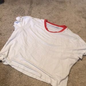 Cropped white tee from pacsun